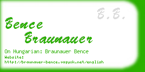 bence braunauer business card